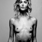 Second pic of Erin Wasson topless posing black-and-white scans
