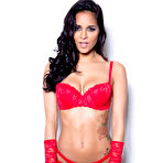 First pic of Abby Lee Brazil Smokin’ Hot Latina Strips Red Lace Lingerie