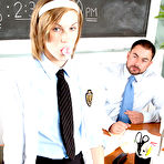 Third pic of Kinky college girl Ella Woods has seduced the teacher for hardcore fuck in classroom