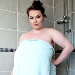 First pic of Busty Gina G. soaps up her tits in the shower