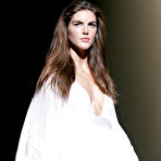First pic of Hilary Rhoda sexy and see through runway shots