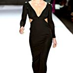 Fourth pic of Hilary Rhoda sexy and see through runway shots
