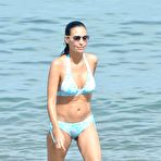Fourth pic of Ines Sastre caught in blue bikini on the beach