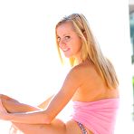 Third pic of Flexible blonde Jessie Rogers with delicious ass takes off her shorts and panties