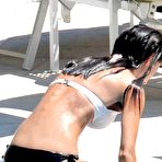 First pic of Katy Saunders ini bikini poolside paparazzi shots