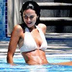 Fourth pic of Katy Saunders ini bikini poolside paparazzi shots