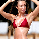 First pic of Megan McKenna hot in red bikini in Miami