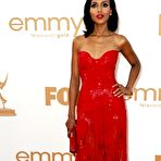 First pic of Kerry Washington posing in red dress at Emmy Awards