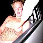 Third pic of Horny Peggy Sue gets her pussy fucked balls deep inside a car and outside