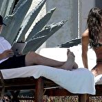 Second pic of Lea Michele in black bikini on the beach candids