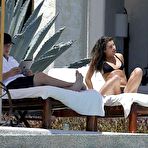 Fourth pic of Lea Michele in black bikini on the beach candids