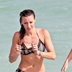 Fourth pic of Katie Cassidy wearing a bikini at the beach