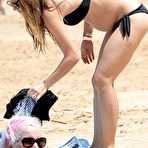 Second pic of Olivia Wilde in black bikini at a beach in Hawaii