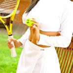 First pic of Lindsey Strutt strips out of her tennis outfit (Only Tease)