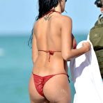 First pic of Nabilla Benattia in red bikinie shows celeavage & ass