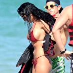Second pic of Nabilla Benattia in red bikinie shows celeavage & ass