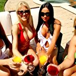 First pic of Busty babes Eve Lawrence, Abbey Brooks, Audrey Bitoni and Richelle Ryan have poolside fun