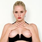 Third pic of Awesome blonde with incredibly tight boobs Liz Ashley is showing her precious body shapes in black lingerie