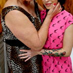 First pic of Naughty old and young lesbians have fun in the bathroom