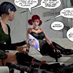Second pic of War of college girls 3D comics extreme: anime hentai cartoons and BDSM latex leather fetish about bizarre lesbian toys femdom games of big tits teen couple of young redhead petite babe with long legs in uniform and her brunette 18yo strapon pigtail girlfriend: first time oral smoking of barely legal military virgins