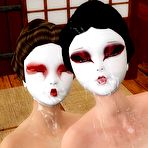 Fourth pic of Geisha memoir - perverted lessons: Japanese 3D hentai comics and anime story about asian fisting, blowjobs and cum swapping action in the geisha house