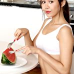 Fourth pic of Sakura eating a watermelon - Snbabes.com