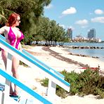 Third pic of PinkFineArt | Red Vixen Beach Boobs from Scoreland
