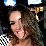 Third pic of Busty August Ames slips into a bar bathroom to suck and fuck a big dick dude as fast as she can.