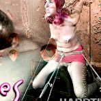 Fourth pic of SexPreviews - KoKo Kitty petite is rope bound to sex machine with naked body toyed