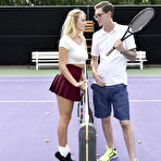 First pic of Natalia Starr Tennis Court Action
