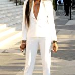Fourth pic of Naomi Campbell no bra under white jacket at Versace Fashion Show