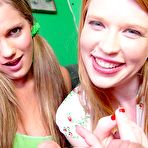 First pic of Allie Foster and Madison Young give point-of-view handjob with their oily hands