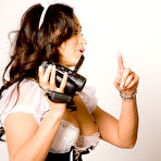 Second pic of Claudia Valentine: Bootylicious brunette maid Claudia Valentine... - BabesAndStars.com