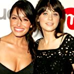 First pic of Sarah Shahi deep cleavage at Lucky Magazine party