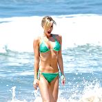 First pic of Sasha Jackson sexy in green bikini on the beach