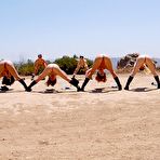Second pic of Filthy Louisa Lanewood and a group of military girls have the lick session in the dessert