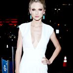 Fourth pic of Taylor Swift slight cleavage in white night dress