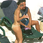 First pic of Tina Barrett sexy ini bikini on the beach in Barbados