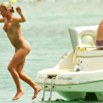 First pic of Tracy Shaw topless on the yacht paparazzi shots