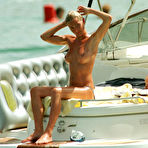 Second pic of Tracy Shaw topless on the yacht paparazzi shots