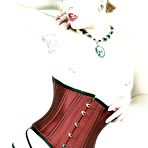 First pic of PinkFineArt | Goth Redhead Half Corset from Gothic Babes