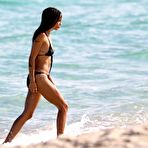 First pic of Zoe Kravitz in black bikini on a beach