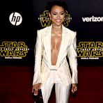 Second pic of Karrueche Trans no bra under white jacket at Star Wars The Force Awakens premiere