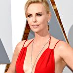 Third pic of Charlize Theron in red dress at Academy Awards