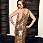 Third pic of Lily Collins sideboob at 2016 Vanity Fair Oscar Party