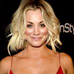 Fourth pic of Kaley Cuoco sexy cleavage in red dress