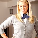 First pic of Blonde haired student girl Heather Starlet gets hardcored with her uniform on