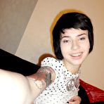First pic of Gorgeous tattooed Emo dream girl Ebba nude at home.
