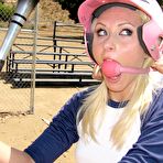 Third pic of This baseball player Katie Summers gets her body roughly owned and face lavishly cum covered