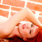 Fourth pic of Elle Alexandra Hot Redhead Bares Thin Curves on Brick Steps
